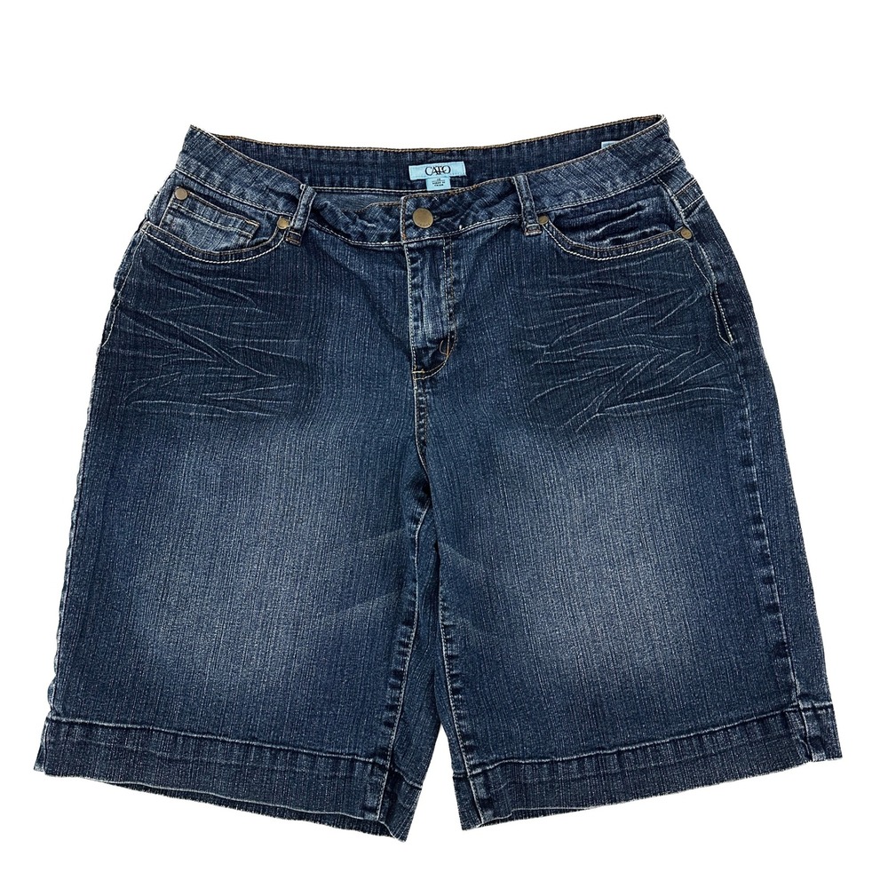 Cato Bermuda Womens' size 10 Dark Wash Blue Denim jeans